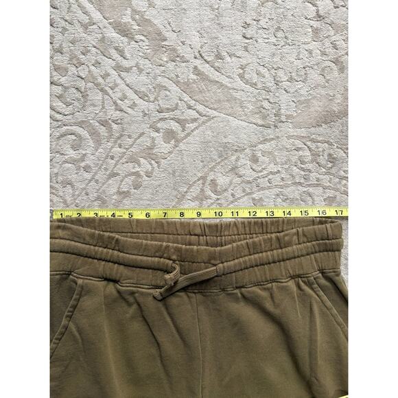 Pact Women’s Wide Leg Cropped Sweatpants Olive Green Size M - Picture 6 of 6